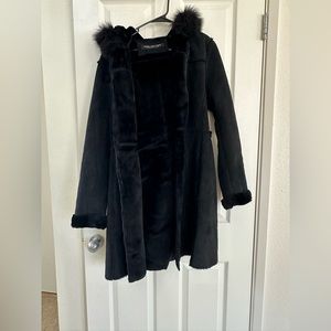 MARC NEW YORK Andrew Marc black fur coat size medium